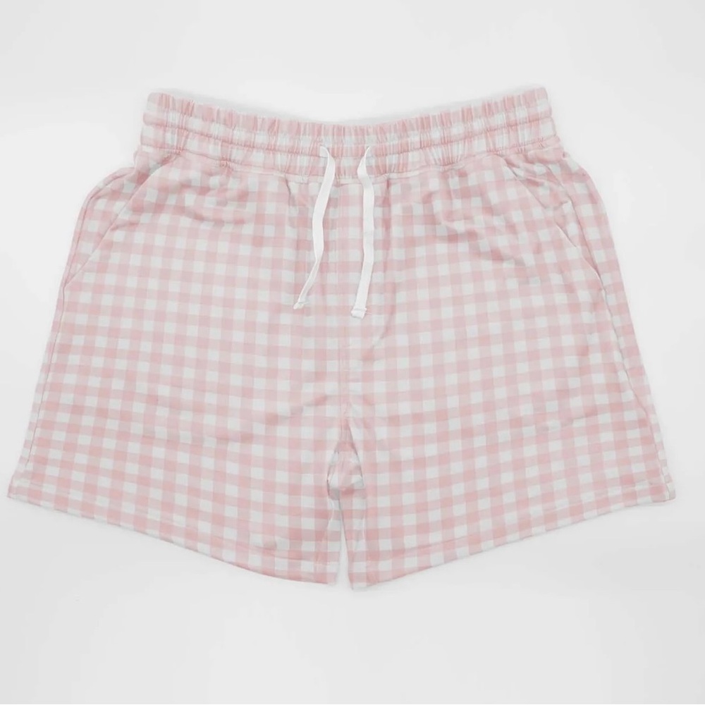 Men’s Pink Gingham Short